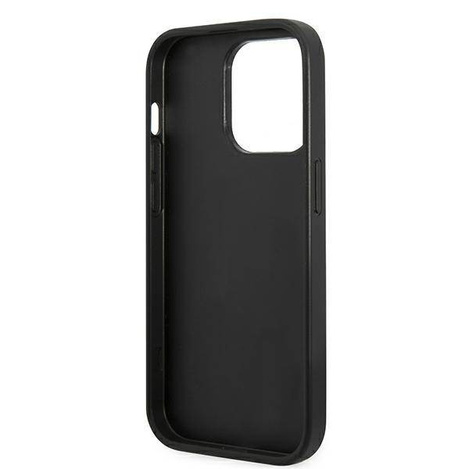 Guess Glitter Flakes Metal Logo Case – Etui iPhone 14 Pro (czarny)