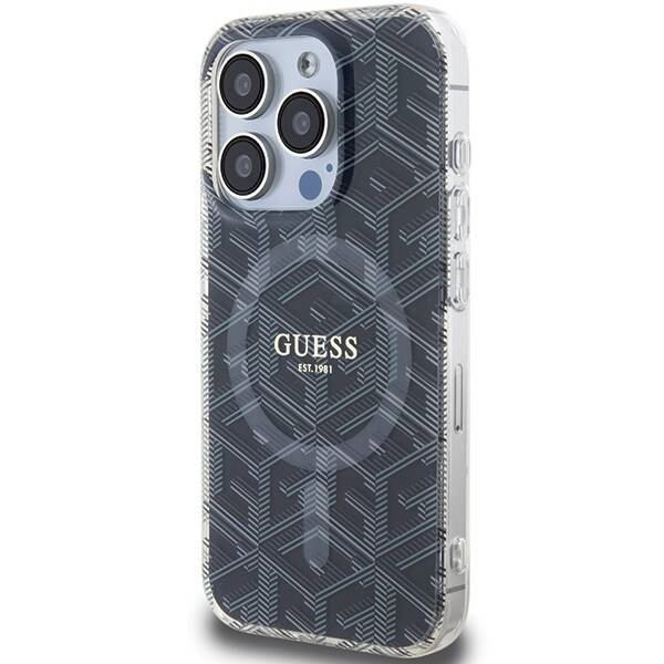 Original Case APPLE IPHONE 15 PRO MAX Guess hardcase IML GCube MagSafe (GUHMP15XHGCUSTGK) black