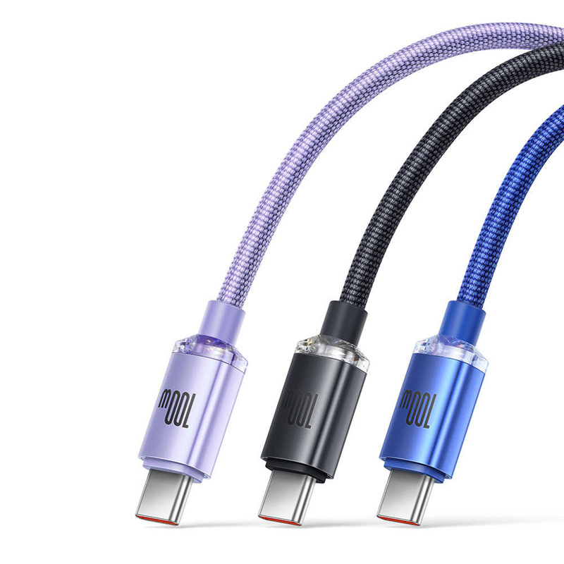 Baseus Crystal Shine Series Fast Charging Data Cable USB to Type-C 100W 1.2m Black