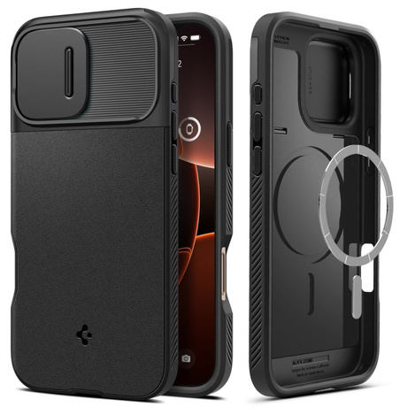SPIGEN OPTIK ARMOR MAG MAGSAFE IPHONE 16 PRO MAX BLACK
