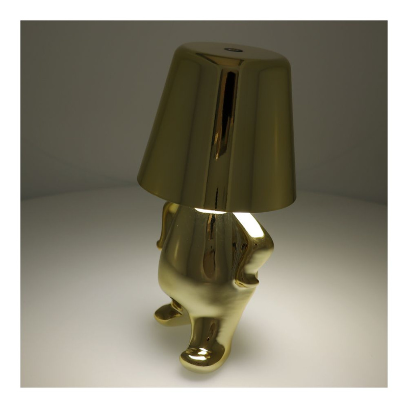 Lampka nocna GOLD MAN Art Deco stojący (wzór 1) MLTL