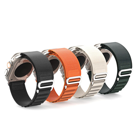 Sport-Schnallenarmband für Apple Watch Ultra/8/7/6/SE/5/4/3/2/1 (42, 44, 45, 49 mm) Dux Ducis Armband GS-Version – Weiß