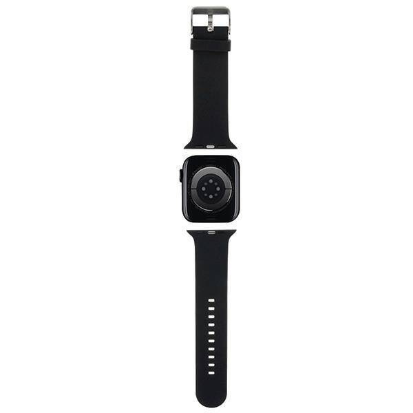 Armband für APPLE WATCH 4 / 5 / 6 / 7 / 8 / SE (38 / 40 / 41 MM) Karl Lagerfeld Strap 3D Rubber Karl Head (KLAWMSLKNK) schwarz