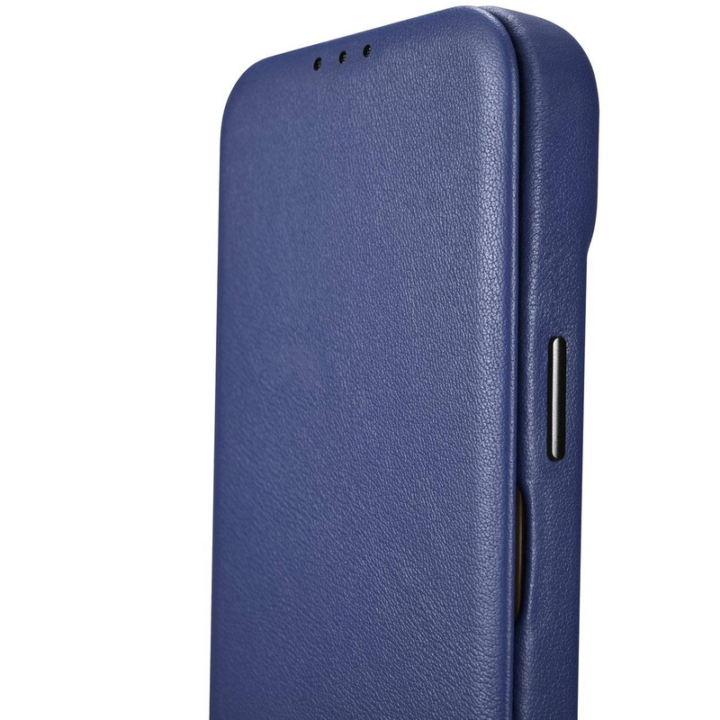 iCarer CE Premium Leather Folio Case for iPhone 14 Plus Flip Magnetic MagSafe Blue (WMI14220715-BU)