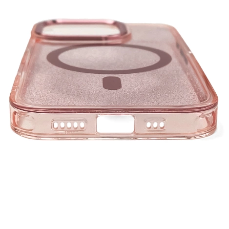 Glitter Case MagSafe für iPhone 16 Plus – Rosa mit Glitzer