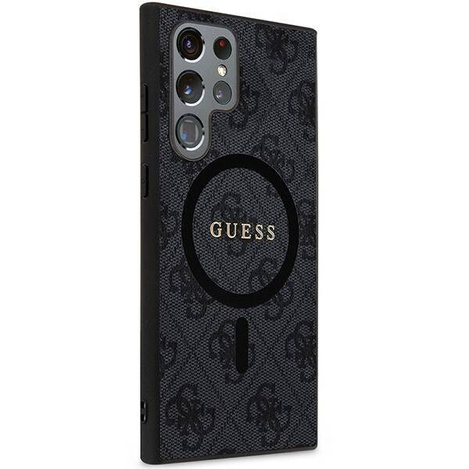 Oryginalne Etui GUESS Hardcase GUHMS24LG4GFRK do Samsung S24 Ultra (Kompatybilny z Magsafe / 4G Ring classic logo / czarny)