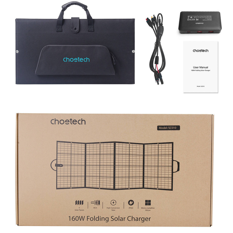 Choetech faltbares Solarladegerät 160W schwarz (SC010)