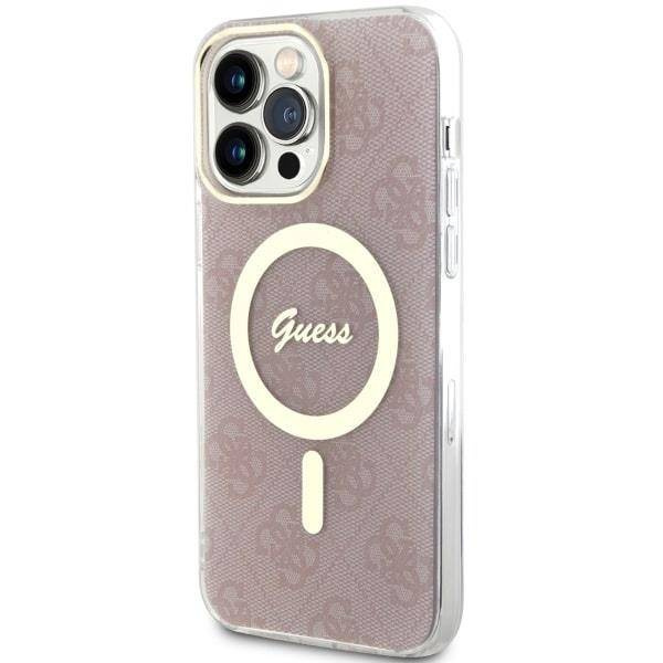 Guess GUHMP14XH4STP iPhone 14 Pro Max 6.7" pink/pink Hardcase 4G MagSafe