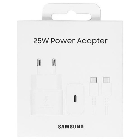 Oryginalna Ładowarka Sieciowa Samsung GaN Super Fast Charger EP-T2510XWEGEU USB Typ C 3A 25W biały blister