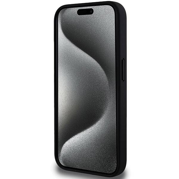 BMW Perforierte Tricolor Line Hülle für iPhone 15 Pro Max – Schwarz