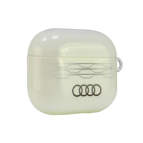 Original Case APPLE AIRPODS 3 Audi IML Geometric Pattern Cover (AU-IMLAP3-A6/D3-WE) white