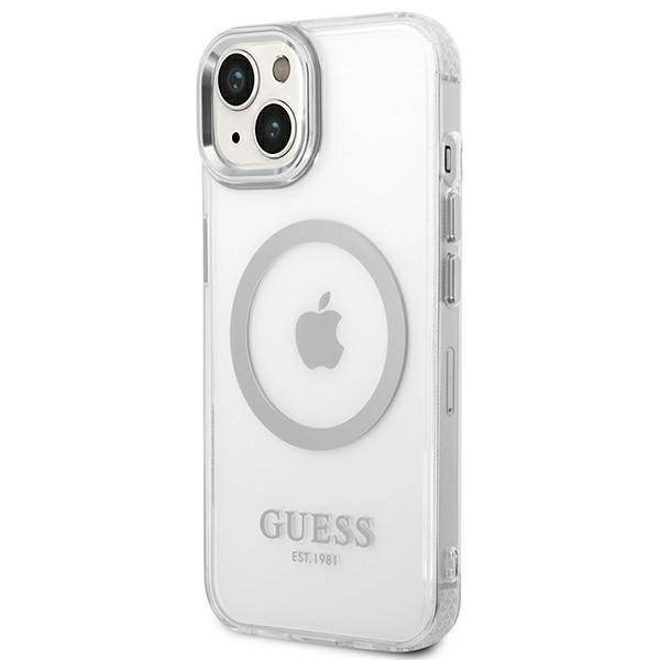 Guess Metal Outline MagSafe - Etui iPhone 14 Plus (przezroczysty)
