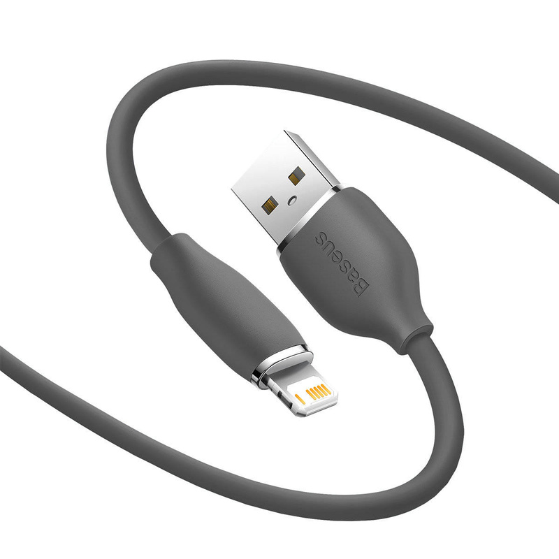 Baseus kabel, przewód USB – Lightning 2,4A długość 1,2 m Jelly Liquid Silica Gel – czarny