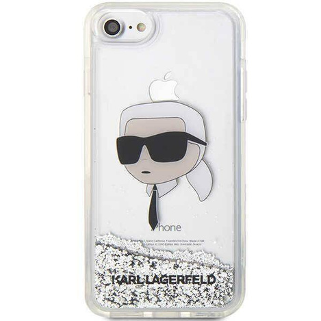 Karl Lagerfeld KLHCI8LNKHCH iPhone 7/8/ SE 2020/2022 silver/silver hardcase Glitter Karl Head