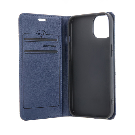 Etui Smart Caro do iPhone 16 Plus 6,7" granatowe