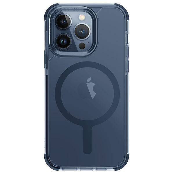 Uniq Combat iPhone 15 Pro 6,1&quot; Hülle Magclick Charging blau/rauchblau