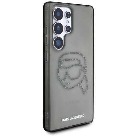 Etui Karl Lagerfeld Rhinestones Karl Head Logo Samsung Galaxy S25 Ultra czarny