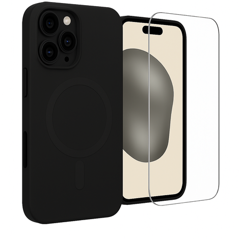 Etui do iPhone 16 Pro czarne MagSafe + Szkło