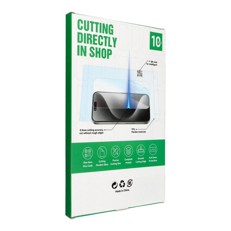 Folia do cięcia do plotera na tył telefonu 180 x 120 mm 10 sztuk - różowa z brokatem