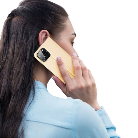 Dux Ducis Skin Pro Holster Flip Cover für iPhone 14 Pro Max gold