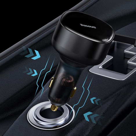Autoladegerät 2in1 33W 2x USB C (männlich) Baseus Enjoyment - Schwarz