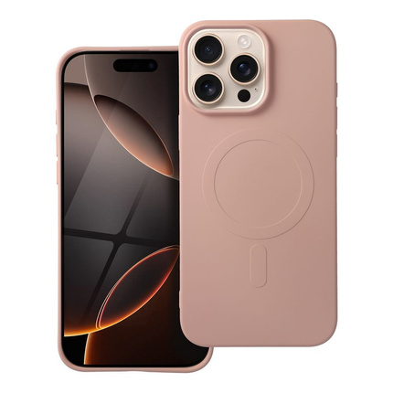 Futerał SILICONE MAG COVER (big hole) kompatybilny z MagSafe do IPHONE 16 Pro Max różowy