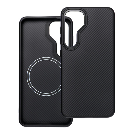 Carbon Elite Mag Cover kompatybilny z MagSafe pasuje do SAMSUNG S25 czarny