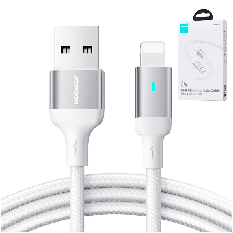 Joyroom kabel USB - Lightning 2.4A A10 Series 1,2 m biały (S-UL012A10)
