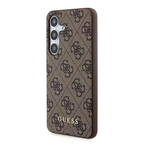 Oryginalne Etui GUESS hardcase 4G Metal Gold Logo GUOHCSA55G4GFBR do Samsung Galaxy A55 brązowy