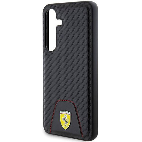 Oryginalne Etui FERRARI hardcase Carbon Stitched Bottom FEHCS24SN3PUK do Samsung Galaxy  S24 Czarny