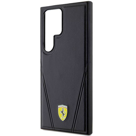 Oryginalne Etui FERRARI hardcase Hot Stamp V Lines MagSafe FEHMS24LP3BAK do Samsung Galaxy  S24 Ultra Czarny