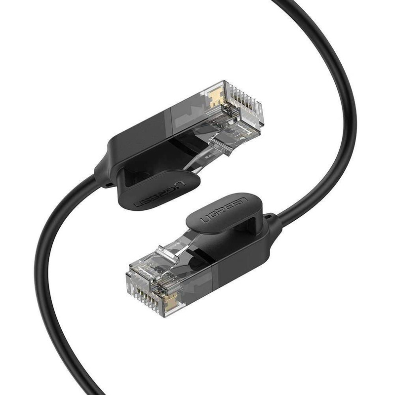Kabel Ugreen NW122 70332 sieciowy Ethernet patchcord RJ45 Cat 6A UTP do 10Gb/s 1 m - czarny