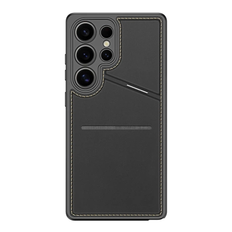 Etui Dux Ducis Rafi II na Samsung Galaxy S25 Ultra z podstawką i portfelem - czarne
