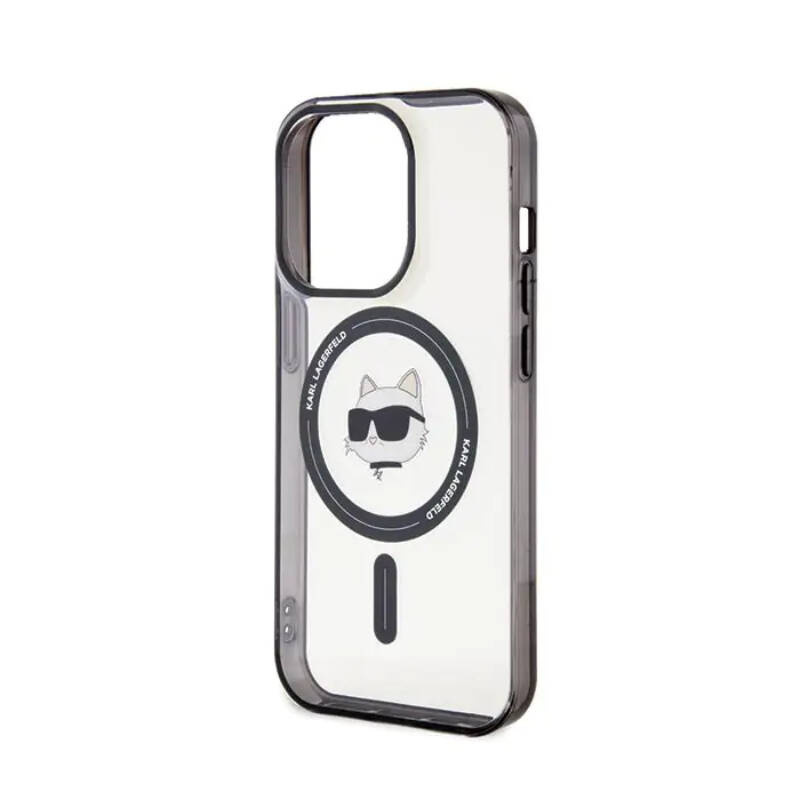 Karl Lagerfeld IML Choupette's Head MagSafe-Hülle für iPhone 15 Pro – transparent