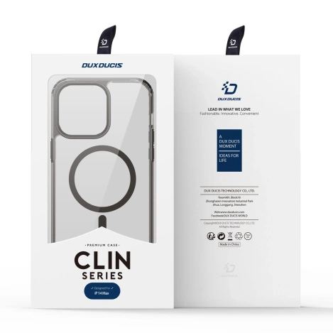 Dux Ducis Clin2 Hülle für iPhone 14 Plus magnetische Hülle MagSafe grau