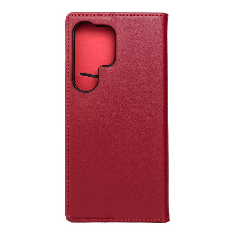 Kabura SMART PRO Book skórzana do SAMSUNG S25 Ultra bordowy