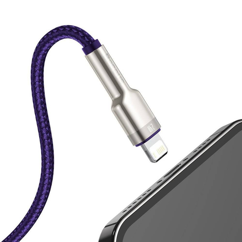 Baseus Cafule Series Metal Data Cable USB to IP 2.4A 1m Purple