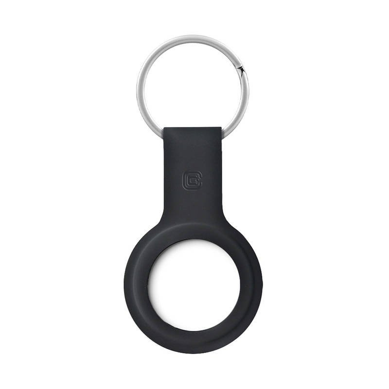 Crong Silicone Case with Key Ring – Brelok do Apple AirTag (czarny)