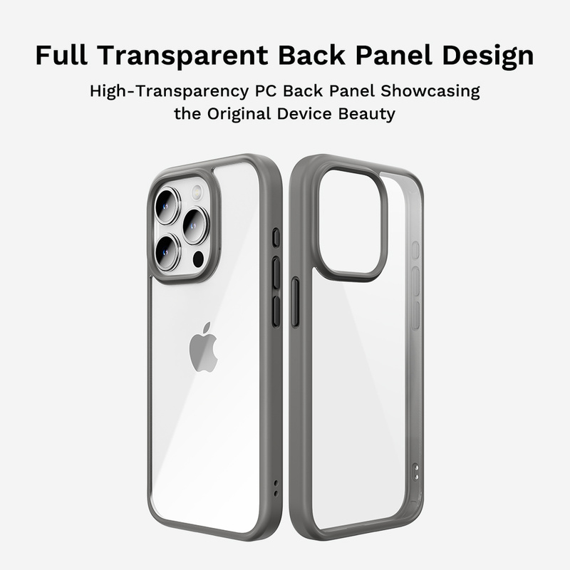 Rock Etui Guard Series do Iphone 16 przezroczysto-czarne