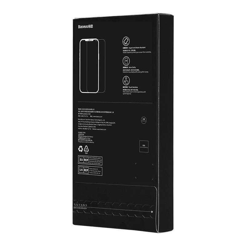 Szkło Hartowane IPHONE 13 / 13 PRO / 14 Baseus Corning z Filtrem Przeciwpyłowym
