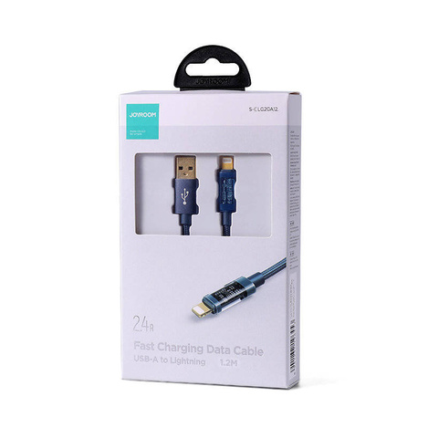 Joyroom USB-Kabel - Lightning zum Aufladen / Datenübertragung 2.4A 20W 1.2m blau (S-UL012A12)