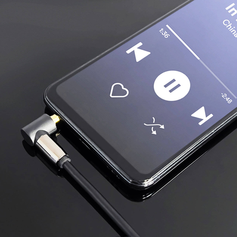 Wozinsky AUX cable angled (male-male) mini jack cable 1.5m black