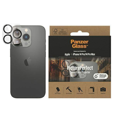 Gehärtetes Glas für Kamera IPHONE 14 PRO / 14 PRO MAX PanzerGlass Camera Protector Platinium Strength (0400)