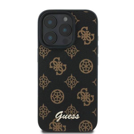 GUESS futerał do IPHONE 16 Pro Max kompatybilny z MagSafe GUHMP16XPGPYSK (PU Peony Script) czarny
