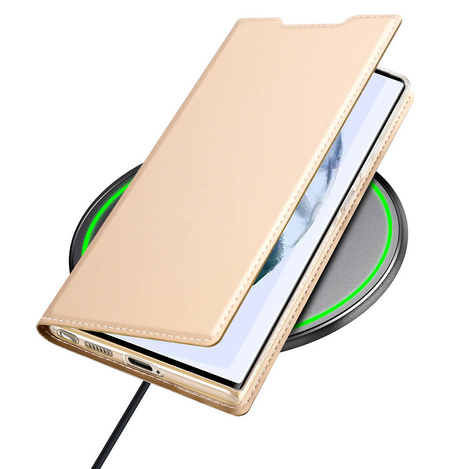 Dux Ducis Skin Pro Bookcase type case for Samsung Galaxy S22 Ultra golden