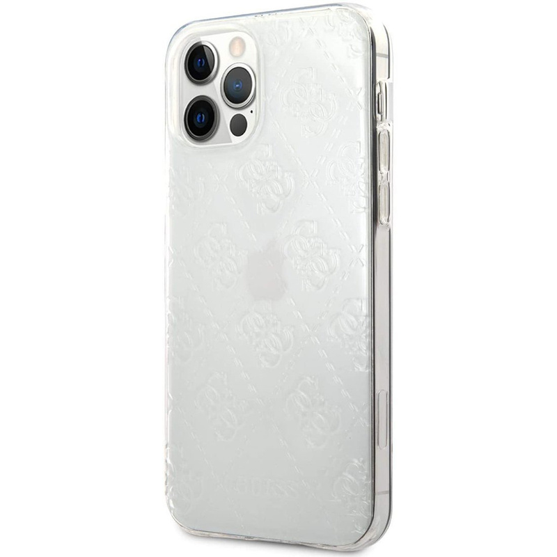 Guess GUHCP12M3D4GTR iPhone 12/12 Pro 6,1" transparent hardcase 4G 3D Pattern Collection