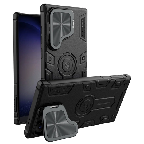Nillkin CamShield Armor Prop Hülle für Samsung Galaxy S24 Ultra – schwarz