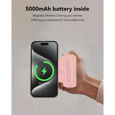Bateria zewnętrzna (Powerbank) VEGER Tourist - 5 000mAh kompatybilny z MagSafe QC3.0 PD 20W czarny (W0569)