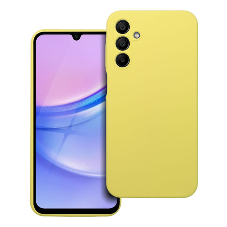 Futerał SILICONE 2mm do SAMSUNG A15 5G / A15 4G żółty