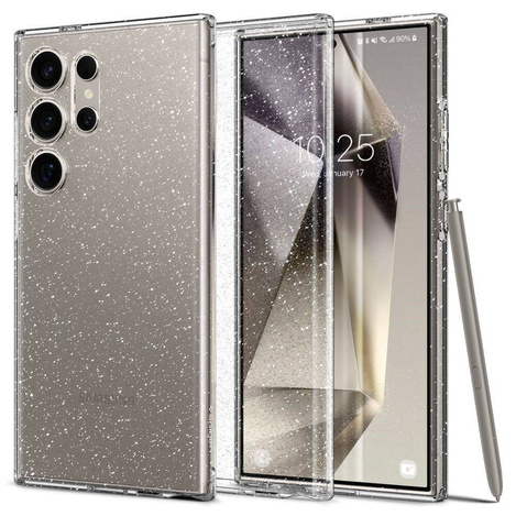 Spigen Liquid Crystal Hülle für Samsung Galaxy S24 Ultra – transparent und glitzernd